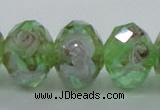 CLG16 13.5 inches 9*12mm faceted rondelle handmade lampwork beads