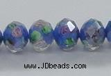 CLG30 15 inches 8*10mm faceted rondelle handmade lampwork beads