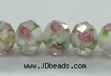 CLG33 15 inches 8*10mm faceted rondelle handmade lampwork beads