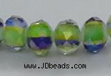 CLG38 14 inches 8*10mm faceted rondelle handmade lampwork beads