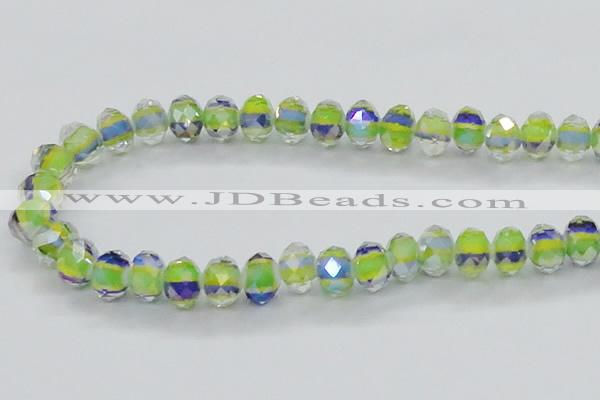 CLG38 14 inches 8*10mm faceted rondelle handmade lampwork beads