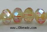 CLG39 14 inches 8*10mm faceted rondelle handmade lampwork beads