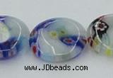 CLG518 16 inches 16mm flat round lampwork glass beads wholesale