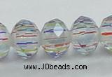 CLG52 13 inches 9*12mm faceted rondelle handmade lampwork beads