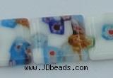 CLG523 16 inches 14*14mm square lampwork glass beads wholesale