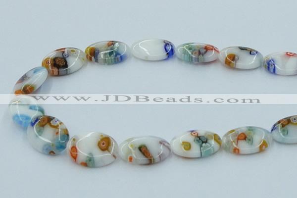 CLG526 16 inches 13*18mm oval lampwork glass beads wholesale