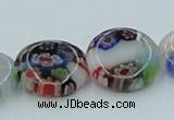 CLG527 16 inches 12mm flat round lampwork glass beads wholesale