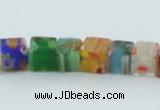 CLG566 16 inches 6*6mm cube lampwork glass beads wholesale