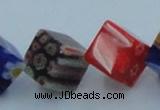 CLG570 16 inches 10*10mm cube lampwork glass beads wholesale