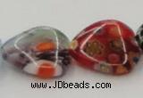 CLG581 16 inches 16*16mm heart lampwork glass beads wholesale