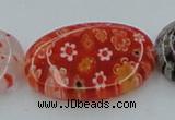 CLG591 16 inches 18*25mm oval lampwork glass beads wholesale