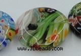 CLG597 16 inches 25mm flat round lampwork glass beads wholesale