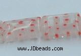 CLG619 5PCS 16 inches 10*14mm rectangle lampwork glass beads wholesale