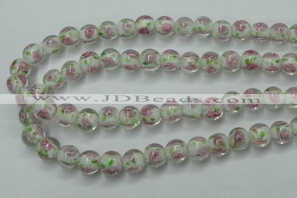 CLG750 15.5 inches 10mm round lampwork glass beads wholesale