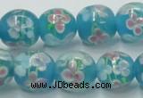 CLG755 15.5 inches 10mm round lampwork glass beads wholesale