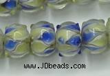 CLG782 14 inches 8*12mm rondelle lampwork glass beads wholesale