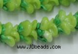 CLG789 15.5 inches 11*13mm rose lampwork glass beads wholesale