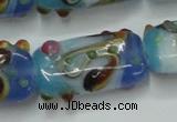 CLG805 15 inches 14*24mm rectangle lampwork glass beads wholesale