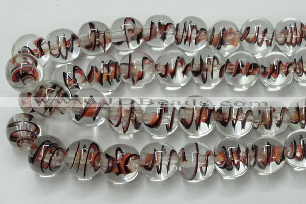 CLG853 15.5 inches 18mm round lampwork glass beads wholesale