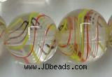 CLG856 15.5 inches 18mm round lampwork glass beads wholesale