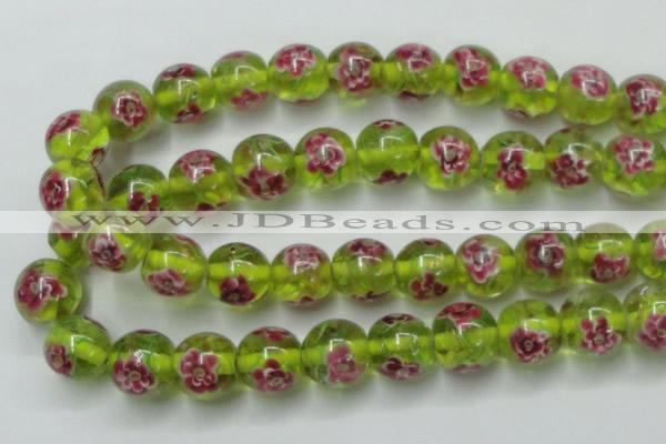 CLG877 14 inches 14mm round lampwork glass beads wholesale