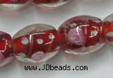 CLG879 15 inches 12*15mm oval lampwork glass beads wholesale