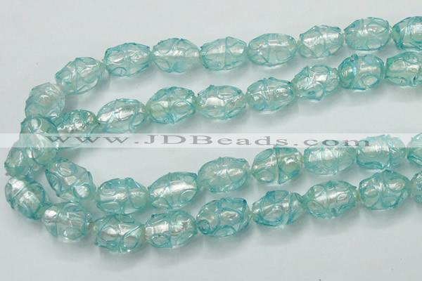 CLG883 2PCS 16 inches 12*18mm oval lampwork glass beads wholesale