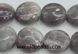 CLI56 15.5 inches 20mm flat round natural lilac jasper beads wholesale