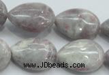 CLI60 15.5 inches 18*25mm teardrop natural lilac jasper beads wholesale