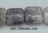 CLI62 15.5 inches 20*20mm square natural lilac jasper beads wholesale