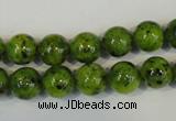 CLJ230 15.5 inches 10mm round dyed sesame jasper beads wholesale