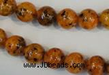 CLJ231 15.5 inches 10mm round dyed sesame jasper beads wholesale