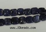 CLJ255 15.5 inches 8*8mm square dyed sesame jasper beads wholesale