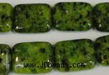 CLJ290 15.5 inches 15*20mm rectangle dyed sesame jasper beads wholesale