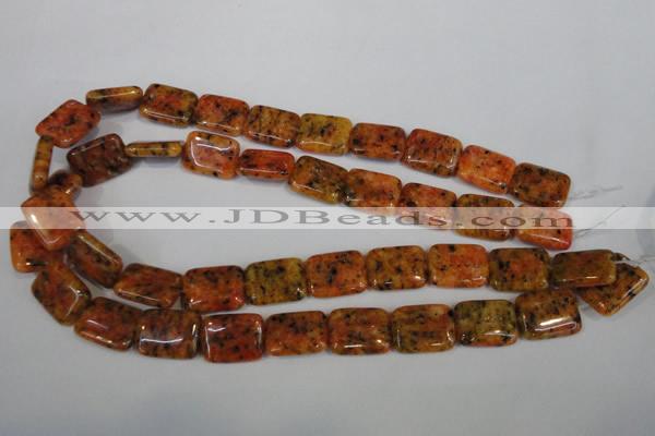 CLJ291 15.5 inches 15*20mm rectangle dyed sesame jasper beads wholesale