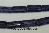 CLJ304 15.5 inches 8*16mm flat tube dyed sesame jasper beads wholesale