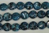 CLJ310 15.5 inches 10mm flat round dyed sesame jasper beads wholesale