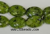 CLJ321 15.5 inches 13*18mm oval dyed sesame jasper beads wholesale