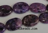 CLJ324 15.5 inches 13*18mm oval dyed sesame jasper beads wholesale