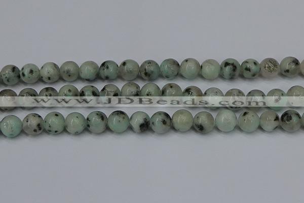 CLJ404 15.5 inches 12mm round sesame jasper beads wholesale