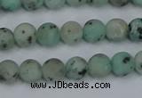 CLJ410 15.5 inches 4mm round matte sesame jasper beads wholesale