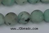 CLJ415 15.5 inches 14mm round matte sesame jasper beads wholesale