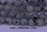 CLJ421 15.5 inches 6mm faceted round sesame jasper beads