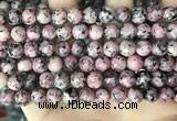 CLJ504 15.5 inches 4mm,6mm,8mm,10mm & 12mm round sesame jasper beads