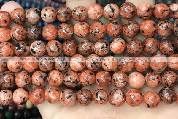 CLJ509 15.5 inches 4mm,6mm,8mm,10mm & 12mm round sesame jasper beads