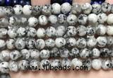 CLJ551 15.5 inches 6mm,8mm,10mm & 12mm faceted round sesame jasper beads