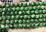 CLJ561 15.5 inches 6mm,8mm,10mm & 12mm faceted round sesame jasper beads