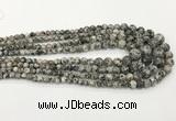 CLJ610 6mm - 14mm round sesame jasper graduated beads