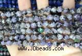 CLJ625 15 inches 8mm faceted nuggets sesame jasper beads