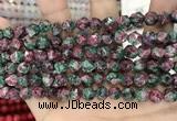 CLJ627 15 inches 8mm faceted nuggets sesame jasper beads